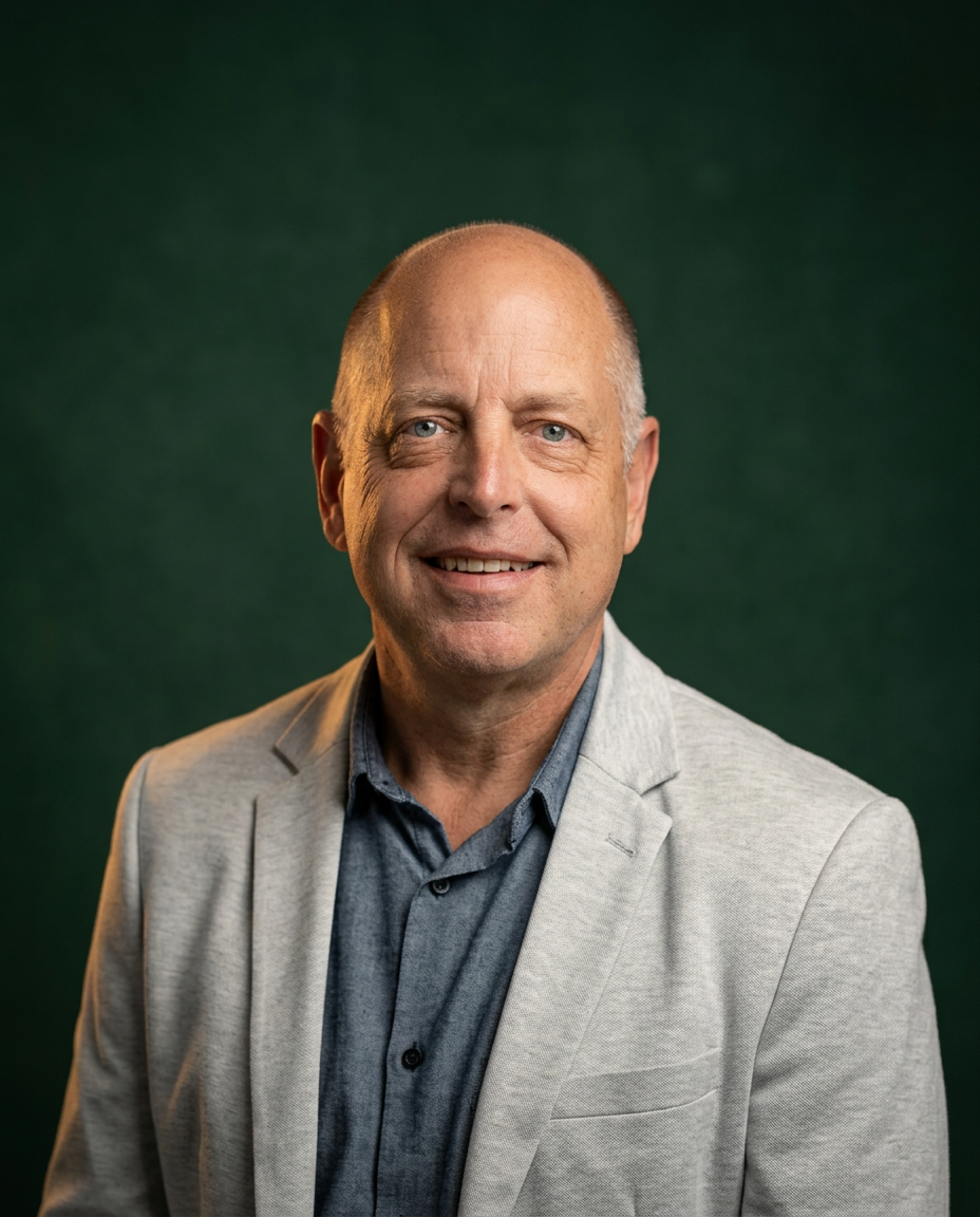 Dan Twelmeyer in a light blazer
